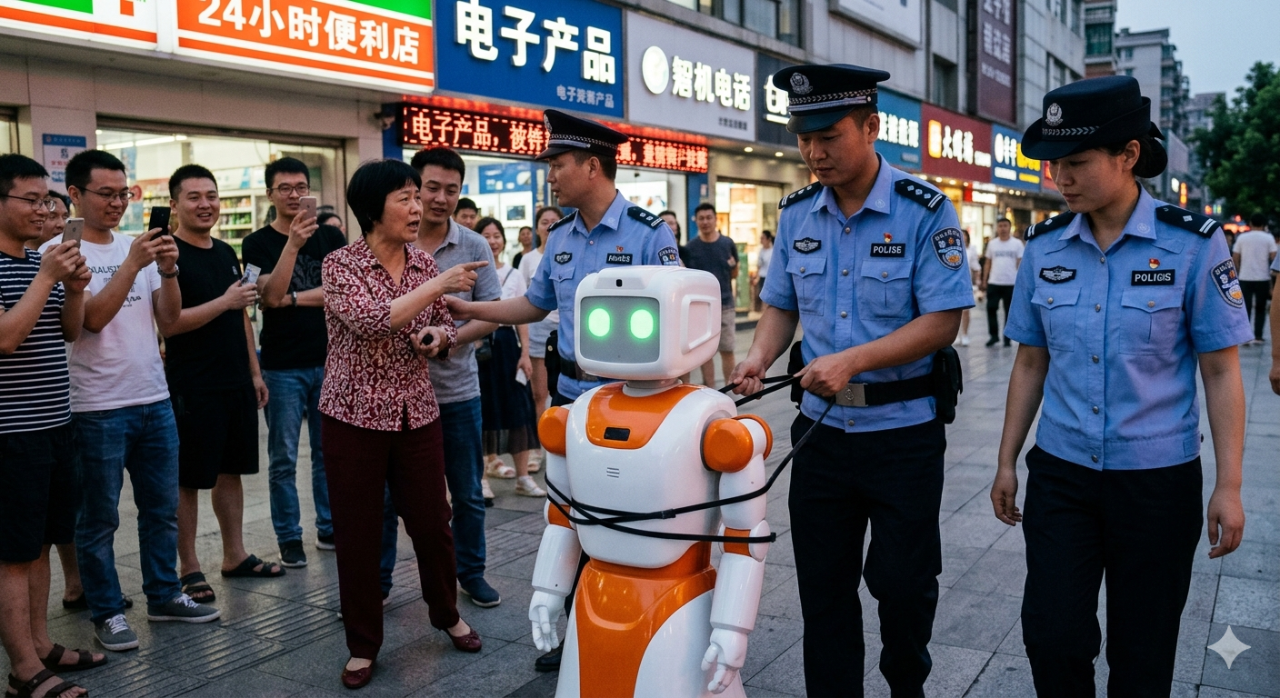 Robot ‘Arrested’ in China After Startling Woman Sparks Debate on Public Robotics